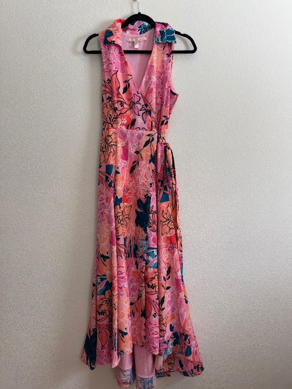 Womens floral wrap dress